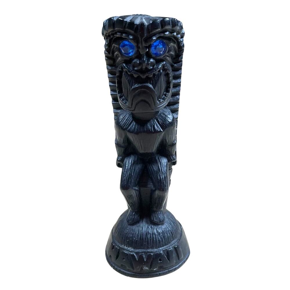 MCM Vintage COCO JOE'S Hawaii "Ku" Tiki Figurine Blue Eyes Souvenir Collectible
